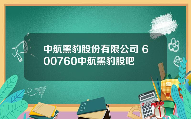 中航黑豹股份有限公司 600760中航黑豹股吧